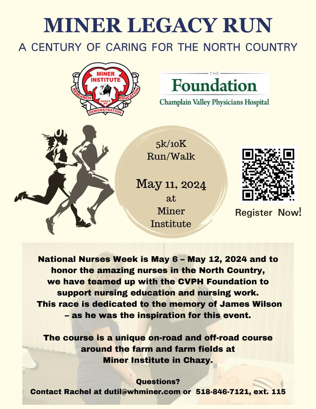 Miner Legacy Run set in Chazy on May 11