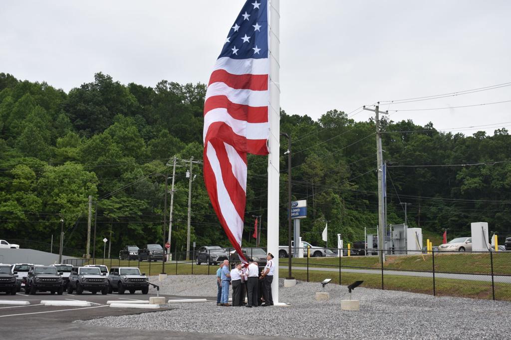 A symbol of ‘honor’: Giant American flag installed at Ford of Dalton